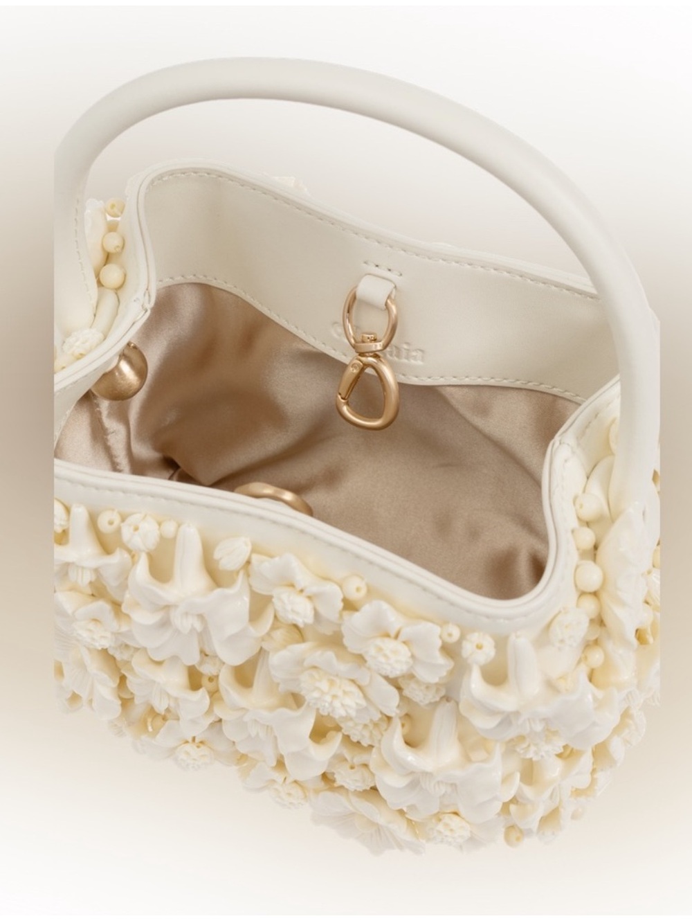 cult gaia solene Top Handle Bag in Ivory - Picture 5 of 13